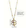 Diamond Four-Leaf Flower Stainless Steel Necklace