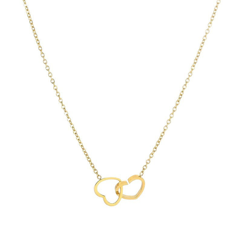 Simple Heart Shape Titanium Steel Necklace