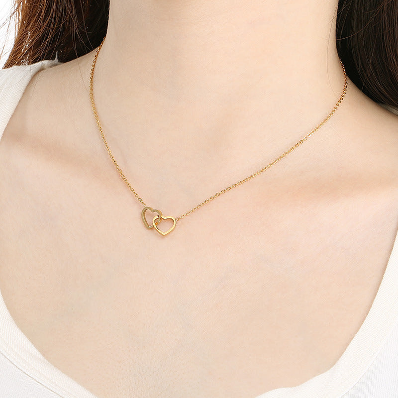 Simple Heart Shape Titanium Steel Necklace