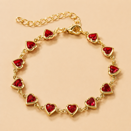 Colorful heart shaped bracelet