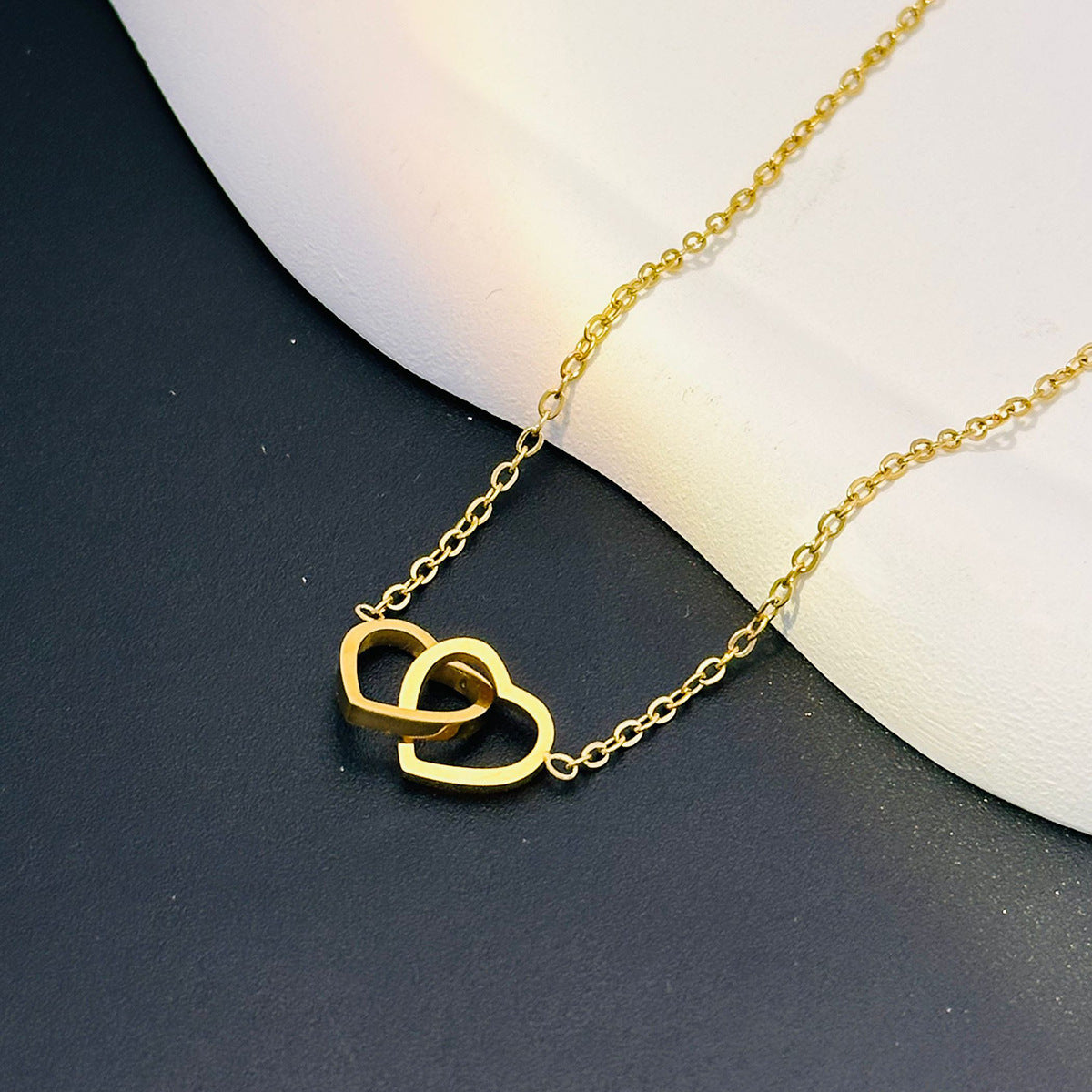 Simple Heart Shape Titanium Steel Necklace